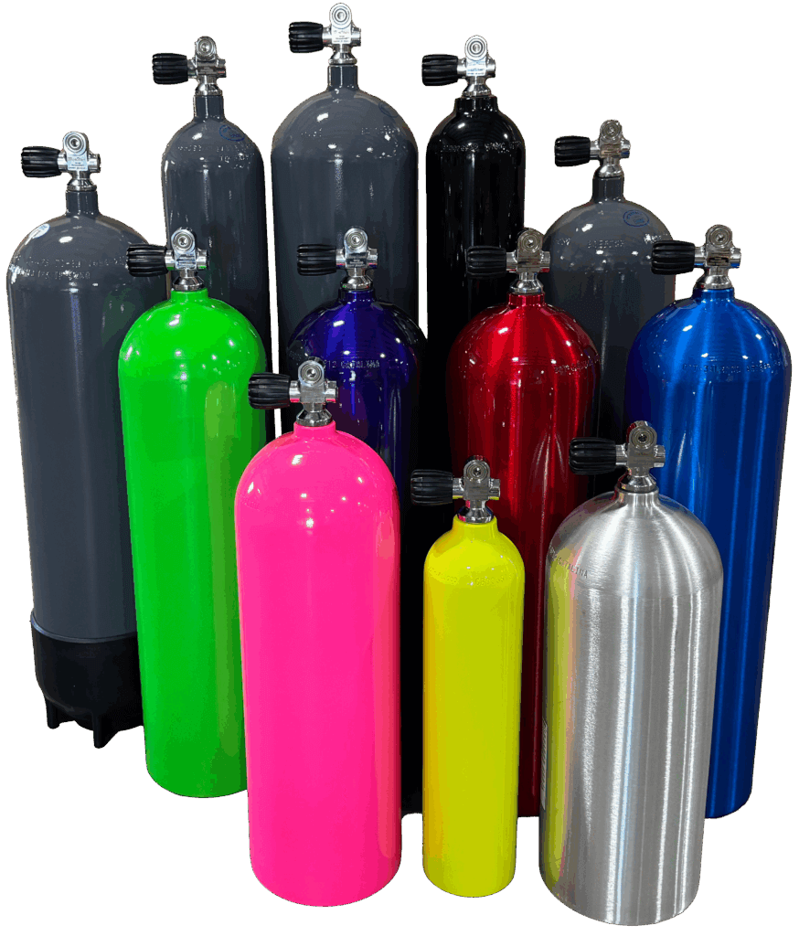 Blue Steel Scuba and Kaplan Scuba Cylinders (Tanks)